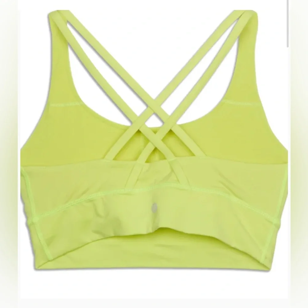 Lululemon Energy Longline Bra Electric Lemon size 8 - Picture 2 of 5